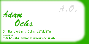 adam ochs business card